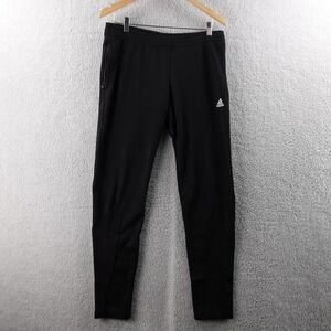 Adidas Climalite Men M Track Pants Black Athletic Joggers Sweatpants Performance